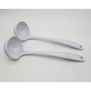 Set Of 2 Goodcook White Melamine Ladles BPA Free 12"
